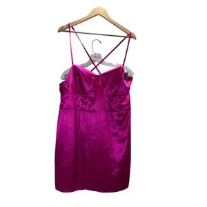 Wild Fable Dress Size XXL Women's Pink Sleeveless Satin Spaghetti Strap